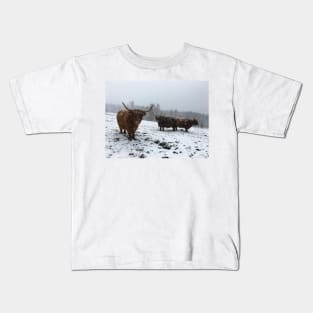 Scottish Highland Cattle Cows 2378 Kids T-Shirt